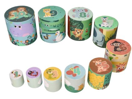 kubus pyramida skladanka 10 ks adam toys safari