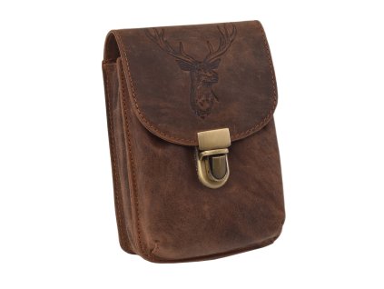 kozene puzdro na opasok mercucio tmavy tan embos jelen profil 250114 1803