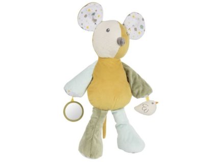 canpol babies plysova hracka se zrcatkem a chrastitkem myska