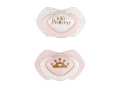 canpol babies 2 ks symetrickych silikonovych dudliku 0 6m little princess ruzovy