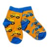Baby Nellys Bavlněné veselé ponožky Stavební stroje - hořčicové (Velikost 122-128 (6-8r))