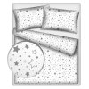 Baby Nellys Bavlněné povlečení 140 x 200 - Šedé hvězdy a hvězdičky (Velikost povlečení 140x200/70x90, Rozměry polštáře 70 x 90, Rozměry přikrývky 140 x 200)
