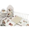 6-ti dílná výhod. sada s dárkem pro miminko, 120 x 90 cm, Teddy and Moon, béžová (Velikost povlečení 135x100)