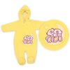 TERJAN Zimní/podzimní kombinézka/overálek Medvídci - krémově žlutá (Velikost 74 (6-9m))