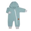 Rostoucí teplákový overal pro miminko, čepice, botky, 3D, Nature - ledová máta, šedá (Velikost 56/62 (0-3m))