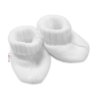 Baby Nellys Pletené botičky/capáčky STAR Hand Made, bílé (Velikost 56/62 (0-3m))