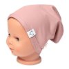 Čepice s nákrčníkem bavlna, Little Bear, Baby Nellys, pudrová (Velikost 86/92 (18-24m))