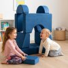 kreativni detska pohovka z mekkych polstaru skladaci modularni set 8 dilu tm modra
