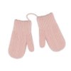 zimni dvouvrstve kojenecke rukavicky se snurkou pudrove ruzove