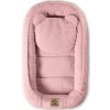 oboustranne hnizdecko s polstarkem teddy boucle pudrove ruzova