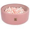 bazen pro deti 90x30 cm velvet 200 balonku pudrovy