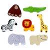 drevene puzzle safari propojitelne 7 dilu