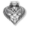 1353 4 ocelovy privesek s retizkem vlci srdce