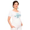 Be MaaMaa Těhotenské triko Wonderful Life - bílé (Velikost oblečení XS (32-34))