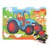 bigjigs toys drevene puzzle traktor 9 dilku