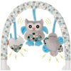 plysovy oblouk s hrackami sova modra