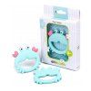 giligums detske silikonove kousatko crab teether 3m 1 ks matovy