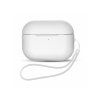 Silikonový obal s poutkem a lankem pro AirPods 1/2 - Bílá