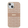 DKNY PC/TPU Repeat Pattern Tonal Stripe Magsafe kryt pro iPhone 14 - Růžová