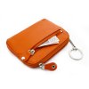 vetsi oranzova kozena dvouzipova klicenka 619 8104 84