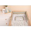 mantinel do postylky forest beige bavlneny s volanem 180 30 cm