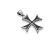 14373 2 privesek rytirsky templarsky kriz stribrno cerny