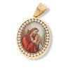 7932 2 privesek jezis s krystalky gold