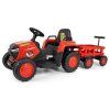 elektricky traktor s privesem rolly 12v detske auticko na akumulator cerveny