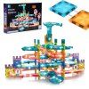 magneticka stavebnice s led kulickovou drahou 166 dilku