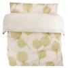 povleceni do postylky kocarku 2d sada bavlna leafs lullaby planet ecru zelena