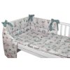 BABY NELLYS 3-dílná sada Mantinel s povlečením, Létající zvířátka, zelený (Velikost povlečení 120x90)