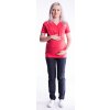 Be MaaMaa Těhotenské a kojící triko s kapucí, kr. rukáv - korál (Velikost oblečení S/M)