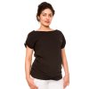Be MaaMaa Těhotenské triko Lia - černé (Velikost oblečení XS (32-34))