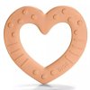 bibs baby bitie heart peach silikonove kousatko srdicko merunkove