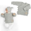 Kojenecký svetřík, rostoucí, na zavazování na boku - šedý (Velikost 50/56 (0-2m))