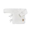 Kojenecký svetřík, rostoucí, na zavazování na boku - bílá (Velikost 50/56 (0-2m))