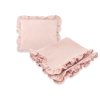 luxusni 2d sada nature polstarek a deka s volankem pudrove ruzova