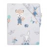 baby nellys 6 ti dilna vyhod sada s darkem pro miminko 120x90 liska a zajic modra