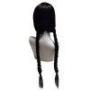 OPBH1468CC wednesday cerna paruka s copanky 60cm