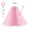 OPBH2227A souprava ruzova pelerina se sperky a rukavicemi 8ks