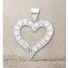 6587 3 stribrny privesek srdce z chirurgicke oceli jg965