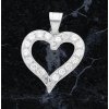 6587 2 stribrny privesek srdce z chirurgicke oceli jg965