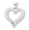 6587 1 stribrny privesek srdce z chirurgicke oceli jg965