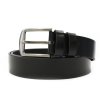 Černý kožený hladký pánský opasek 913-5000-0-60-9012-40 (Délka opasku 120 cm)