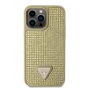Guess Rhinestones Triangle Metal Logo Kryt pro iPhone 11 Pro Zlatá