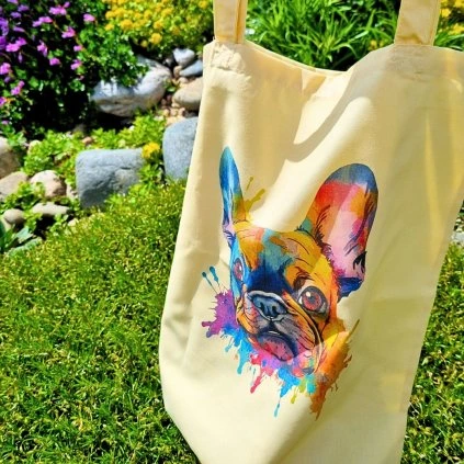 Taška Buldoček  skládací – polyester – plnobarevný potisk