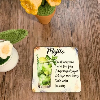 Podtácek Mojito  svěží koktejlový motiv