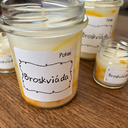 Svíčka - Broskviáda 200ml  sójová svíčka s vůní broskve 200 ml