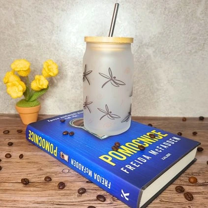 Sklenice 400ml Vážky  motiv vážek