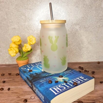 Sklenice 400ml Kaktus  kaktusový motiv